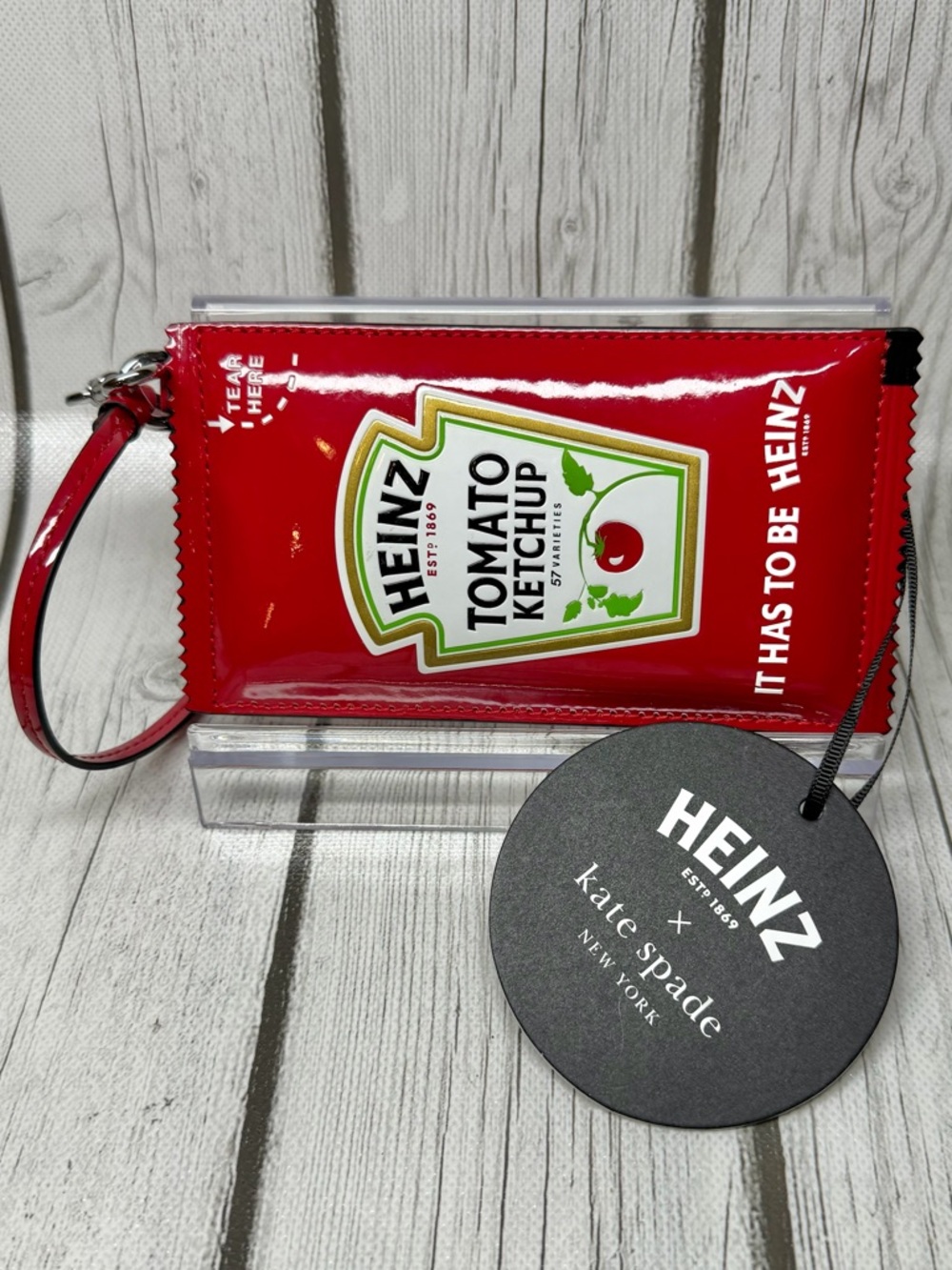 BRAND NEW Heinz X Kate Spade New York Patent Coin Card Case Wristlet